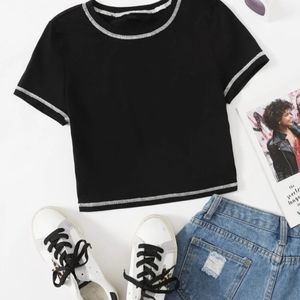 Womens Black crop top